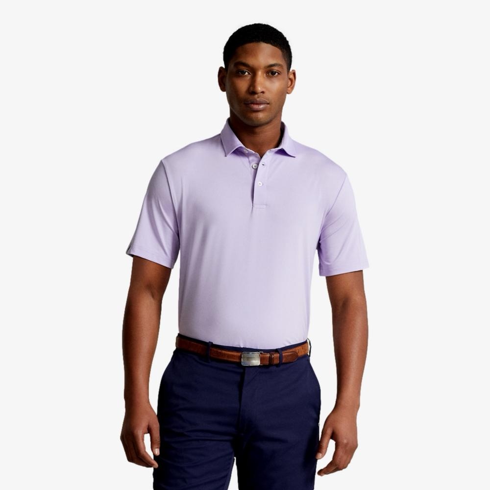 NWT RLX Ralph Lauren Men's Performance Golf Polo Shirt, Light Mauve/Purple, XL